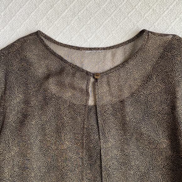 VTG Robbie Bee Silk Two-Piece Dress & Duster Set Black & Tan Knee Length Size 6 - Picture 2 of 14